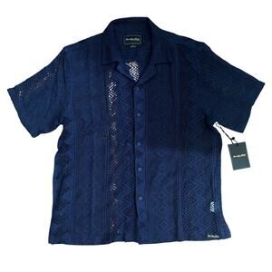 Crochet Shirt Mens M BEACH BLOUSE SUMMER